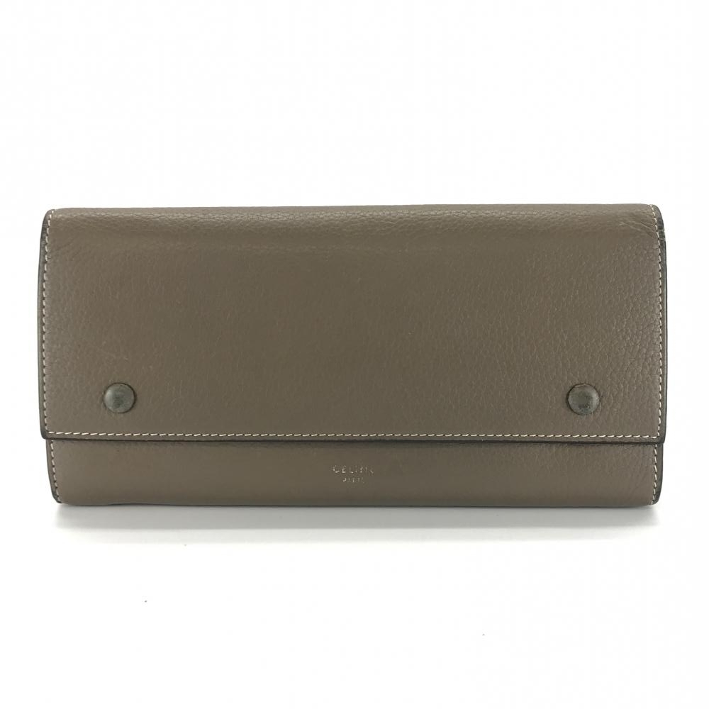Celine Large Flap Multi-Function Long Wallet Leat… - image 1